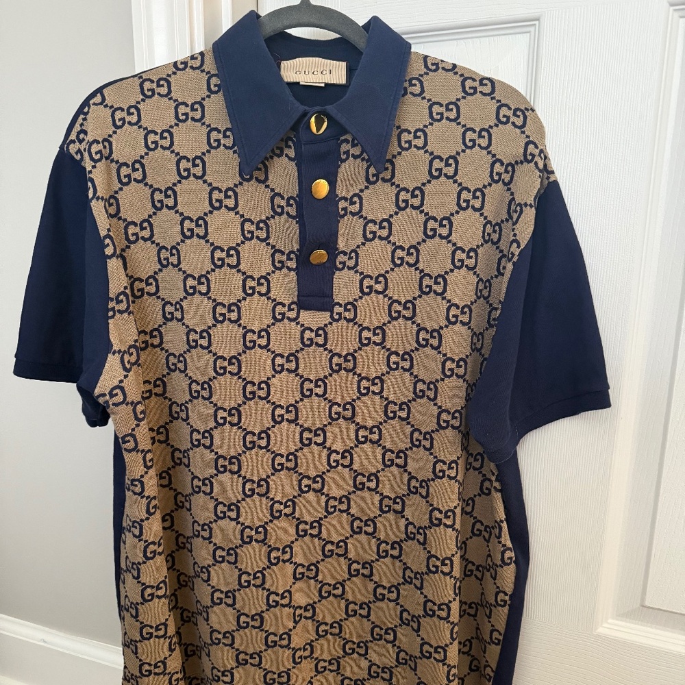 Gucci Maxi GG Cotton Polo